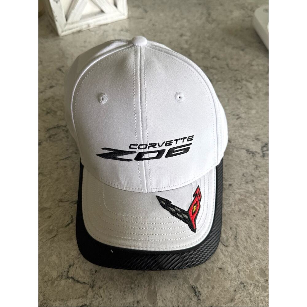 Corvette Z06 White and Black Performance Baseball Cap
